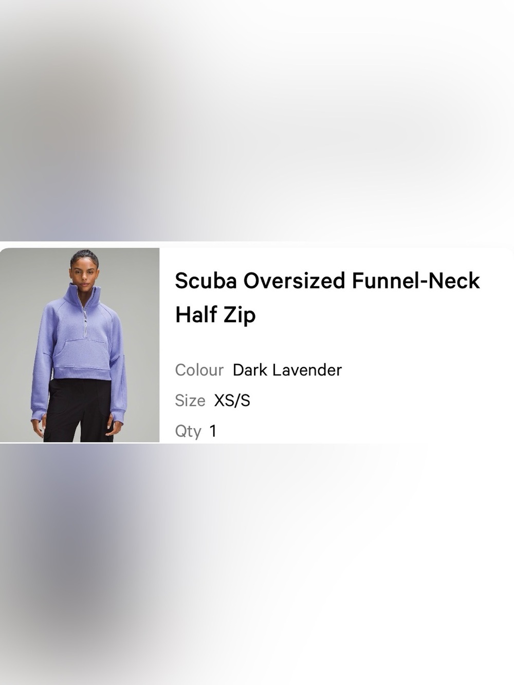 lululemon athletica Scuba Oversized Funnel-Neck Half Zip in Dark Lavender - Picture 6 of 6